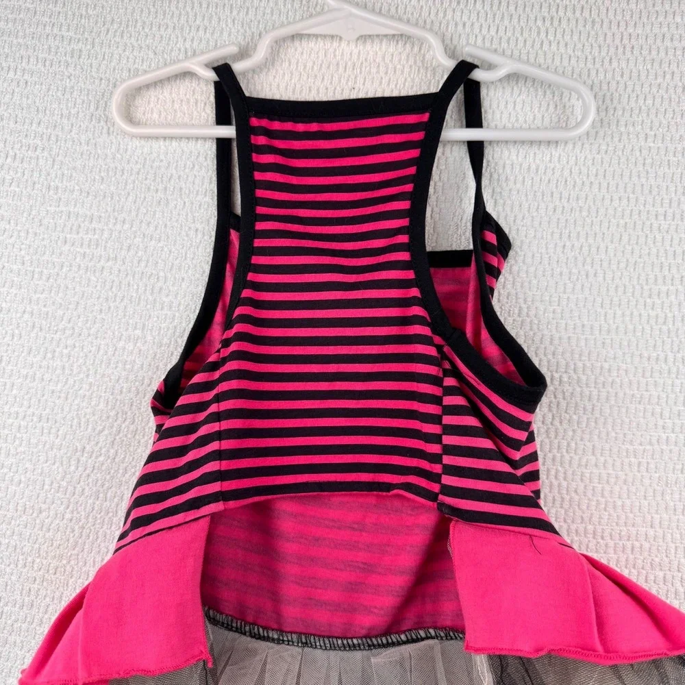 Bootique Dog Dress Size Large Pink Black Play Dead Skull Halloween Tutu 14in